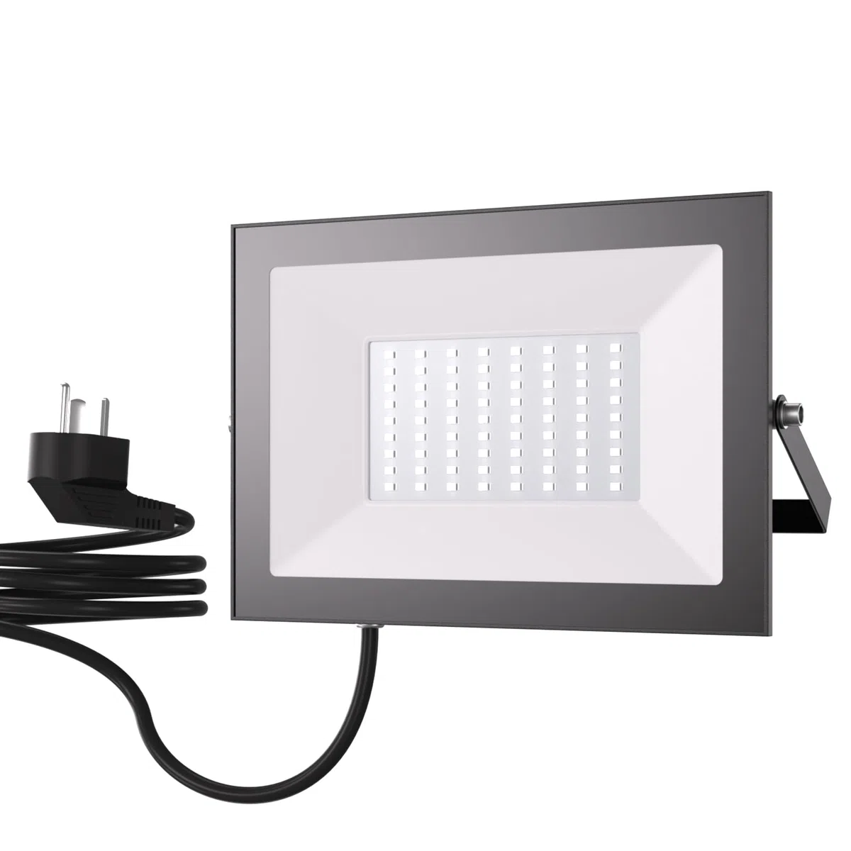 Allin Faretto LED per esterni con spina, 30 W – 6500 K, 3000 lm, super luminoso, IP65, impermeabile, faretto con cavo connettore lungo 300 cm, luce di inondazione per giardino, cortile, garage