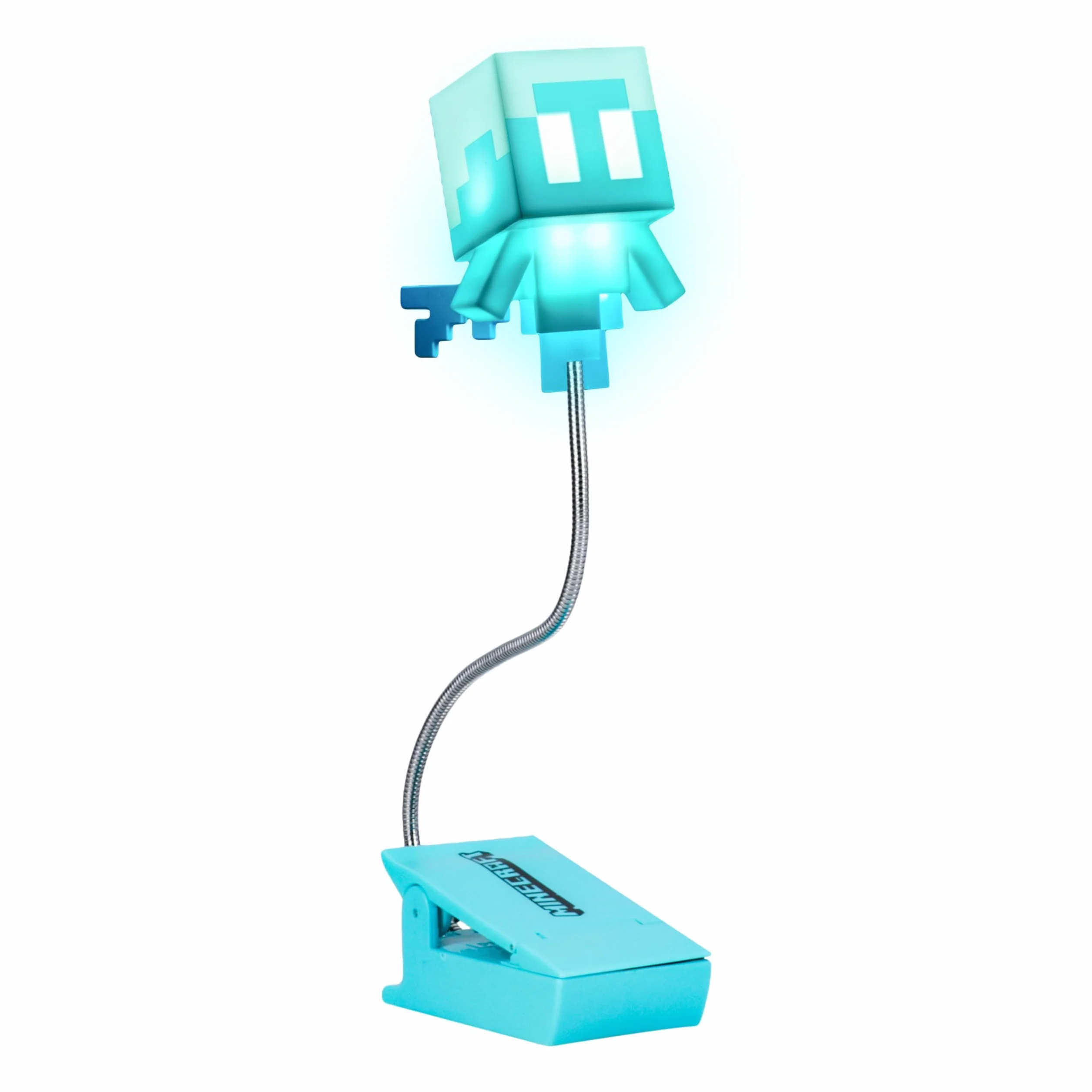 Paladone Minecraft Allay - Lampada da lettura con clip e cavo flessibile, con 3 modalità di illuminazione, alimentazione a batteria