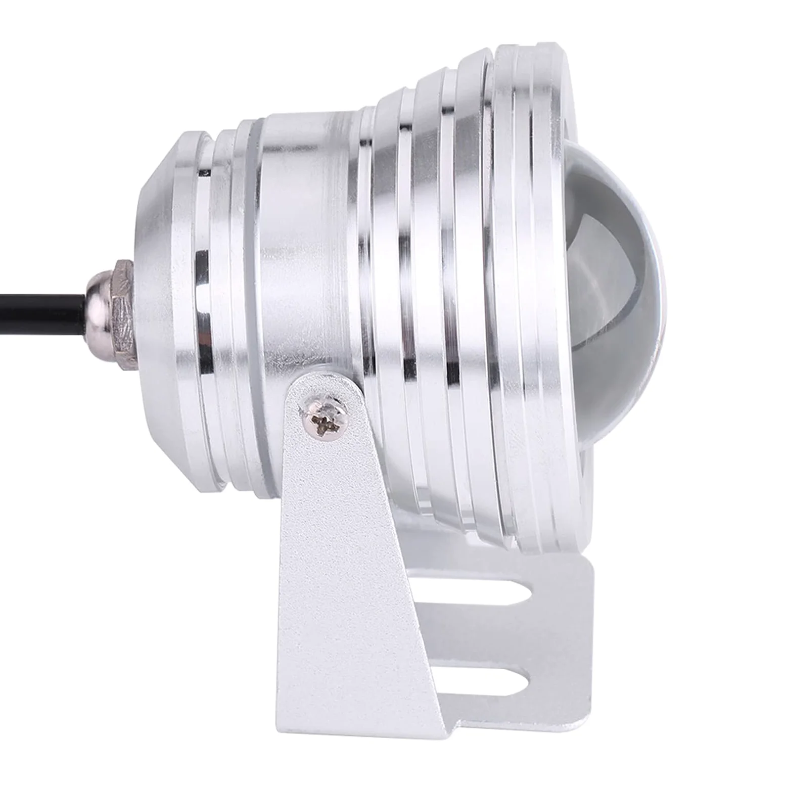 faretti 12v + Luce Subacquea Impermeabile Dell'Acquario Dello Stagno Del Punto Dell'Acquario 10W 12V RGB LED Della Barca Marina(Bianco argenteo)