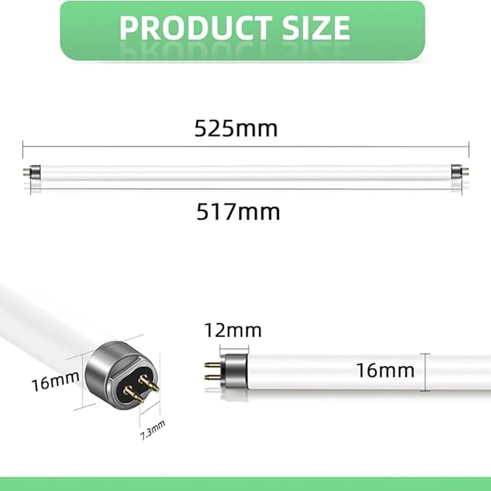 Generico Confezione da 2 Lampade Fluorescenti 14W, T5 Bianco Freddo 4000K, 549mm, Base G5, Lampada a Basso Consumo Energetico, Luce di Emergenza a Risparmio Energetico, Adatta,13.0 Watts