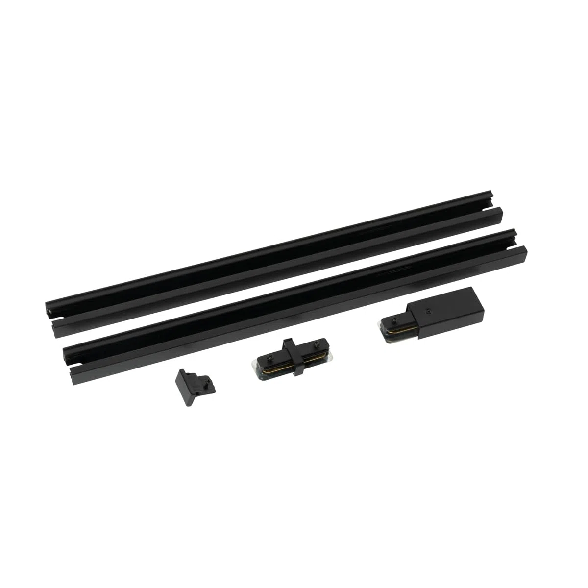 QAZQA Sistema di illuminazione a binario moderno monofase nero 50 cm Set di 2 - Iconic