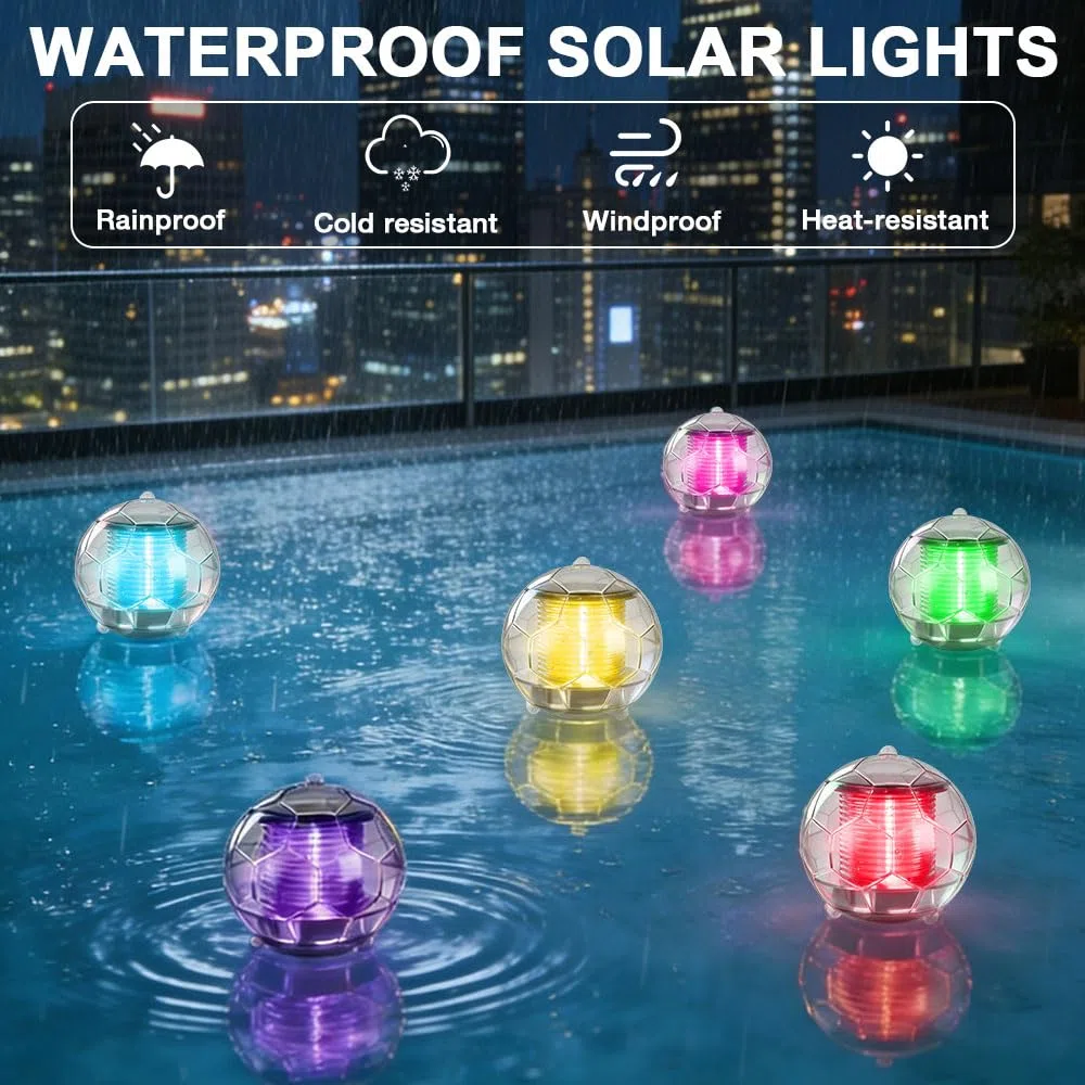 Luci per Piscina Fuori Terra Solari Galleggianti, 2 Palla Luminosa Luci Galleggianti per Piscina, Palla luci LED piscina Galleggianti Lampada a Sfera Solare per Piscine, Feste, Giardini