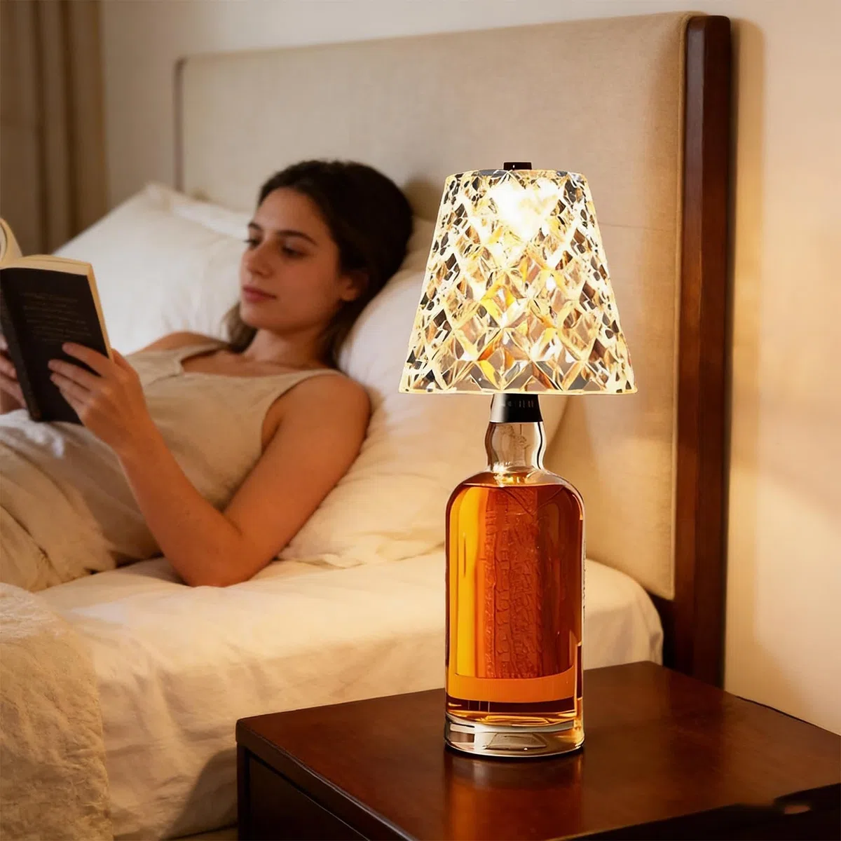 Paralume bottiglia senza fili | Luce per bottiglie ricaricabili tramite USB | Kit lampade a incandescenza bottiglie comodino a 3 colori tocco continuo | Bottiglia LED Top Luce notturne Accessoris