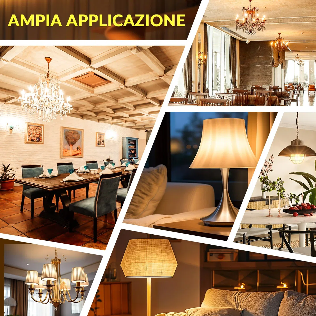 28W Lampadine a Candela E14 Dimmerabile Bianco Caldo 2700K C35 220V Lampadina a E14 a vite Edison per Lampadario, Lampadine al per Applique e Plafoniere, 10 pezzi
