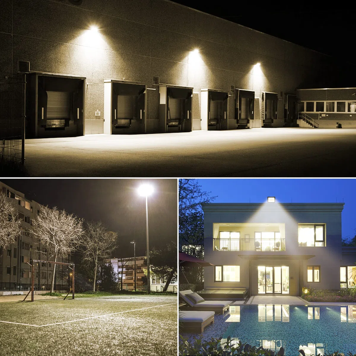 SKYWORLD 2 Pezzi Faretto Led da Esterno, 10W 1000LM Faretti a LED per esterni, IP66 Impermeabile 3000K Bianco Caldo Luce di Sicurezza per Terrazza, Giardino, Cortile, Patio, Parco, garage