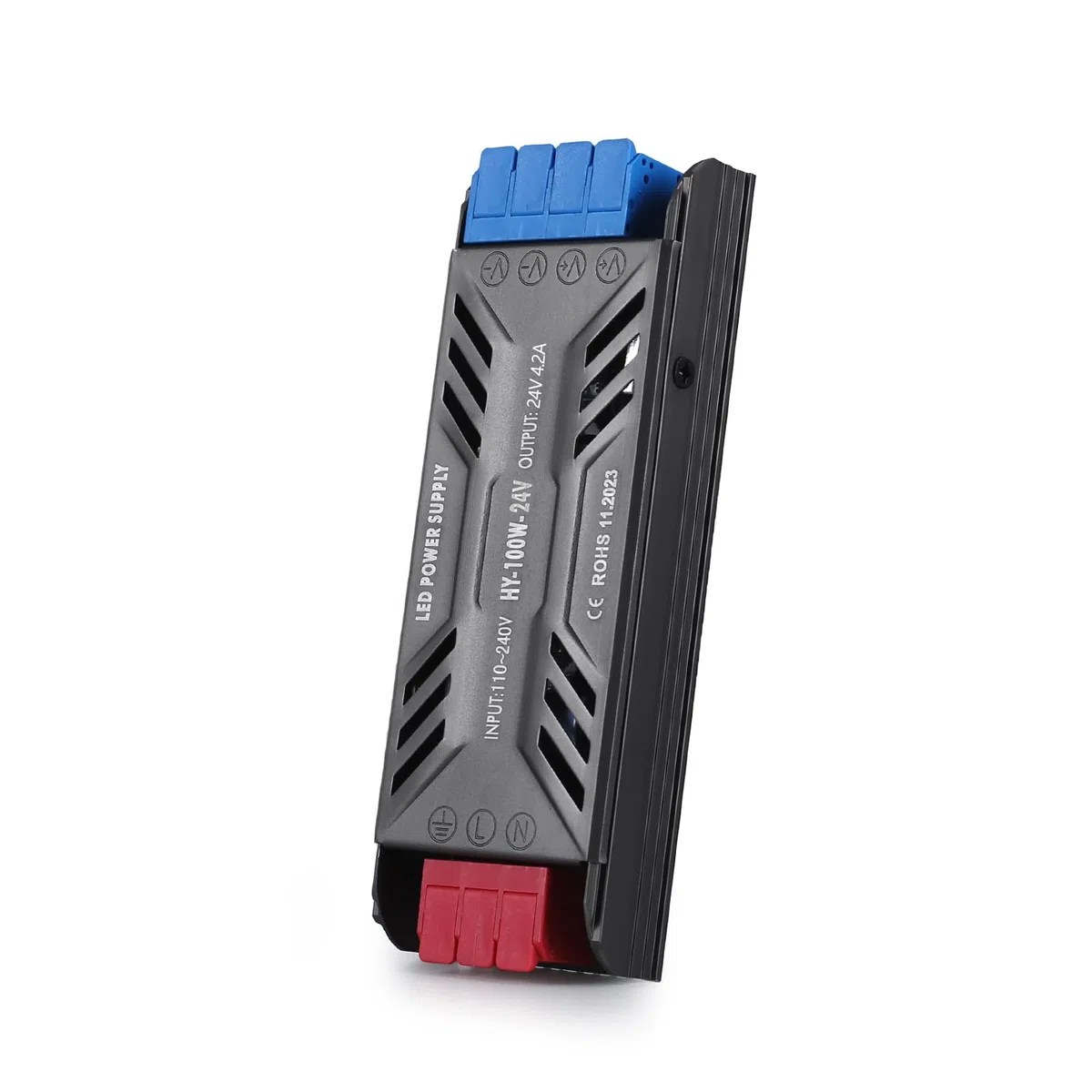 Transformador 220V a 24V, BRIMETI Fuente Alimentacion 24V 100W 4,2A LED Driver, Ultra Fino 220V a 24V DC Driver de Bajo Tensión Controlador LED Voltaje Constante
