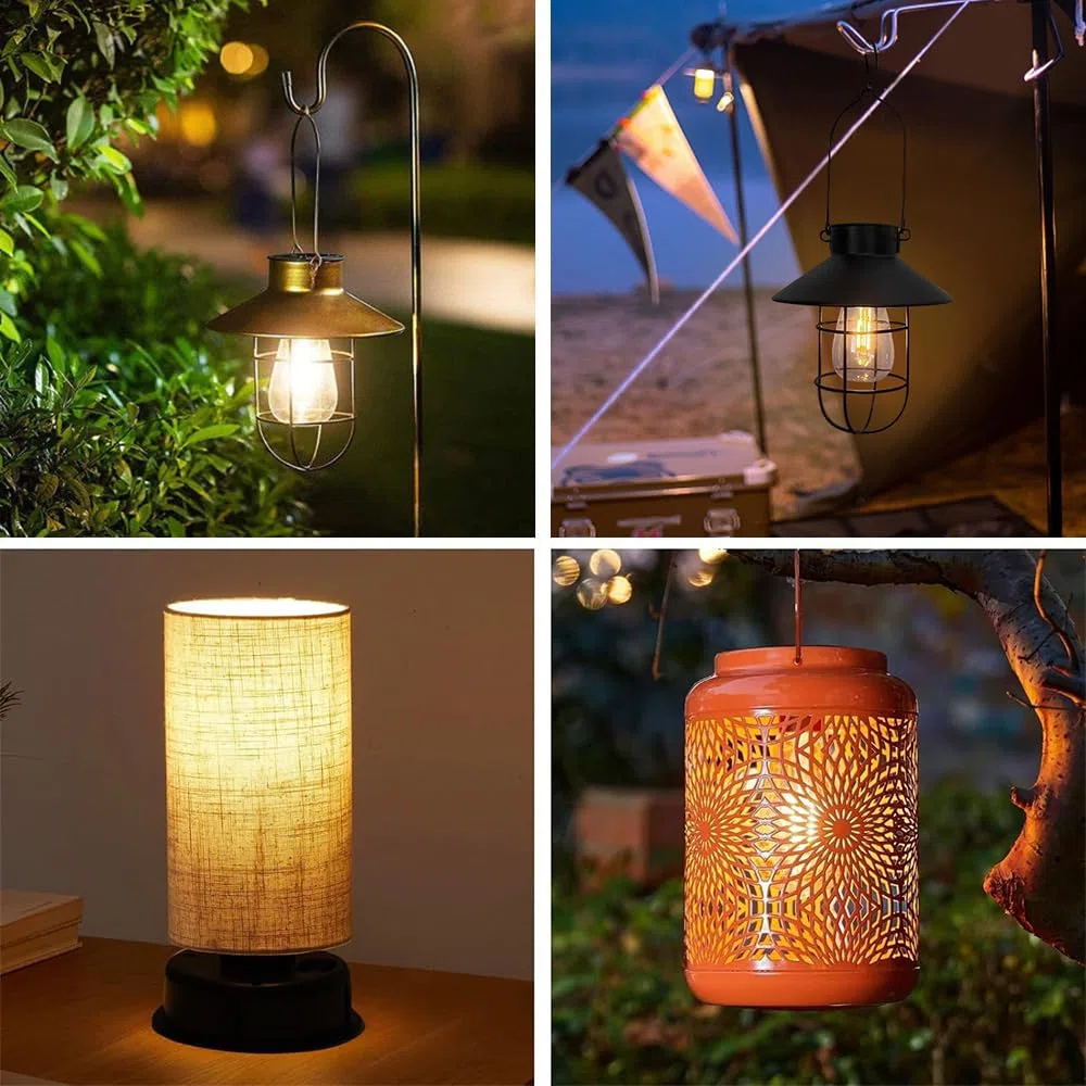 2 Pezzi Lampada Solare di Ricambio, 8 cm Lampadine Solari di Ricambio, Impermeabile Pannello Solare di Ricambios,Ricambio per Luci Solari per Lampade da Giardino,Lanterna Solares (Bianco Caldo)