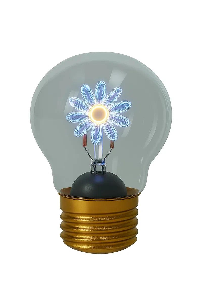 BRANDANI Lampadina decorative con disegno luminoso da scegliere