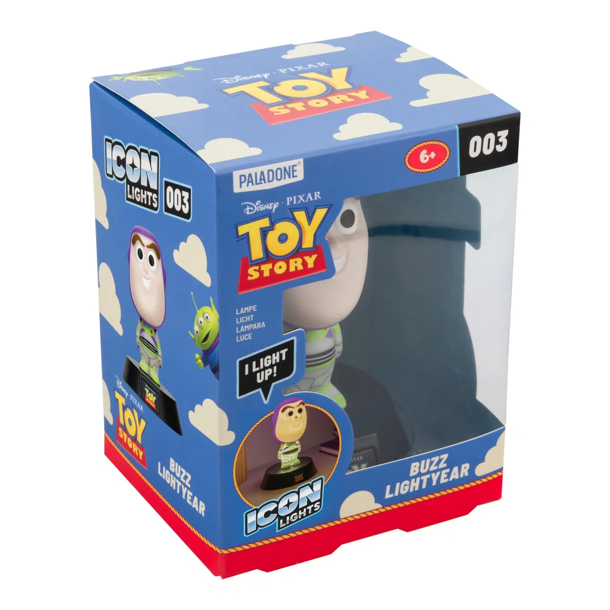 Paladone Buzz Lightyear Icon Light – 11cm Toy Story Character Lamp – Soft Glow Desk or Bedside Light