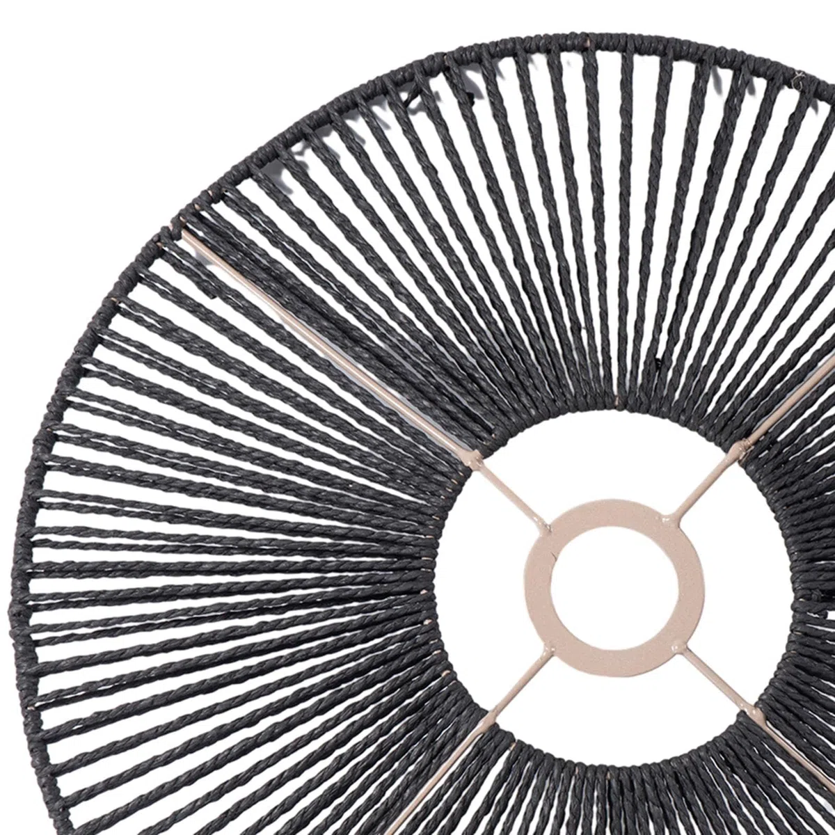 Paralume in Corda di Carta Intrecciata, Copertura per lampadario, Ornamento per Lampada da soffitto, Paralume Chiaro per la Sala da Pranzo sul, Nero