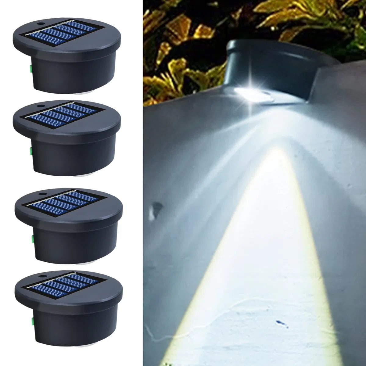 Luci da piscina solare - Luci da piscina a energia solare | 4 pezzi Lampade impermeabili luminose decorative per ip65 impermeabile all'aperto, recinzione e scale per mazzo, balcone, parete, patio e pe