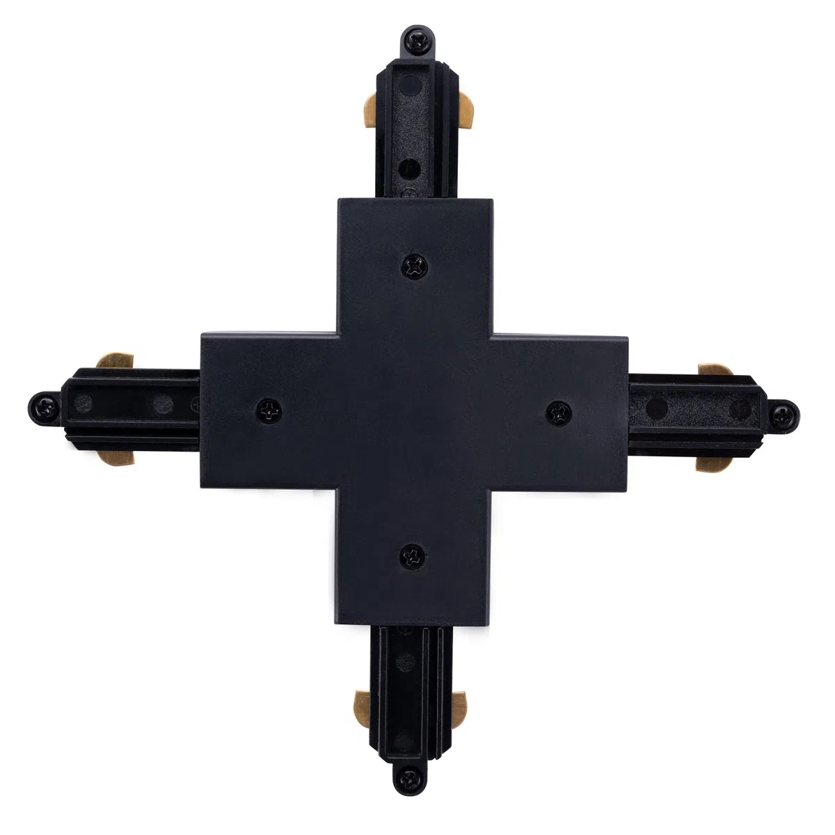 Ledvion - Connettore a X, Binario Monofase, Nero, Plafoniera led soffitto, lampadario cucina, faretti led, plafoniera moderna