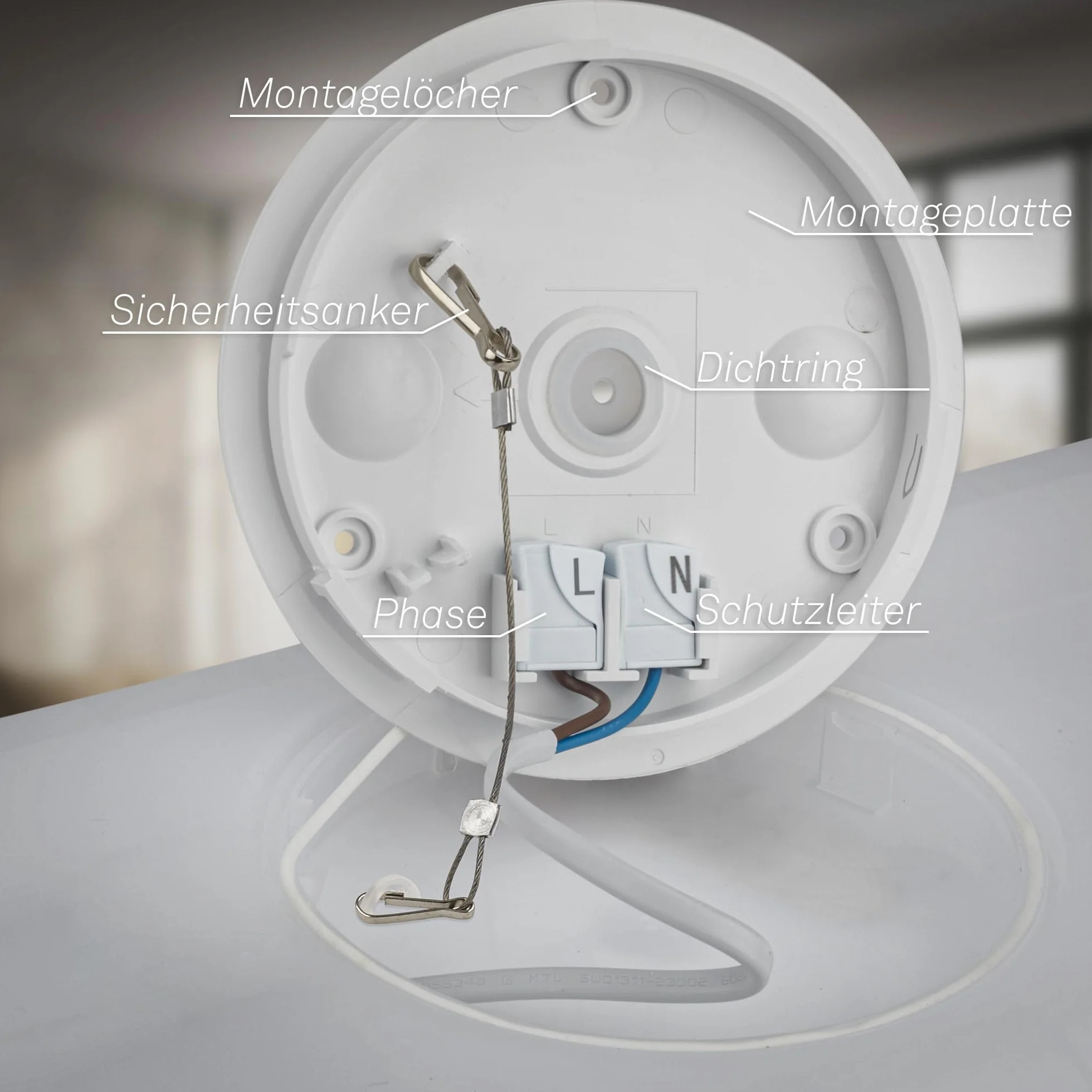Briloner - Lampada da soffitto a LED, luce indiretta, design piatto e moderno, luce bianca neutra 4000K, lampadario da soggiorno, plafoniera da cucina, 24x24x3 cm, colore bianco opaco
