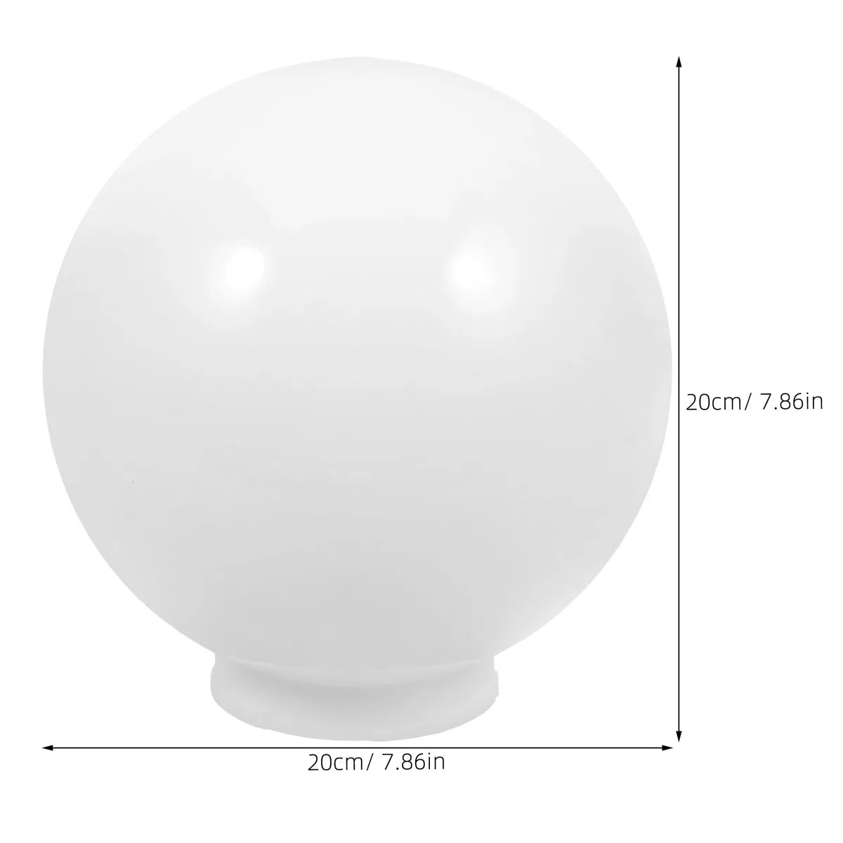 GANAZONO Paralume a Forma di Palla in Acrilico 20 CM Copertura per Lampione da Esterno per Patio e Giardino Facile da Montare