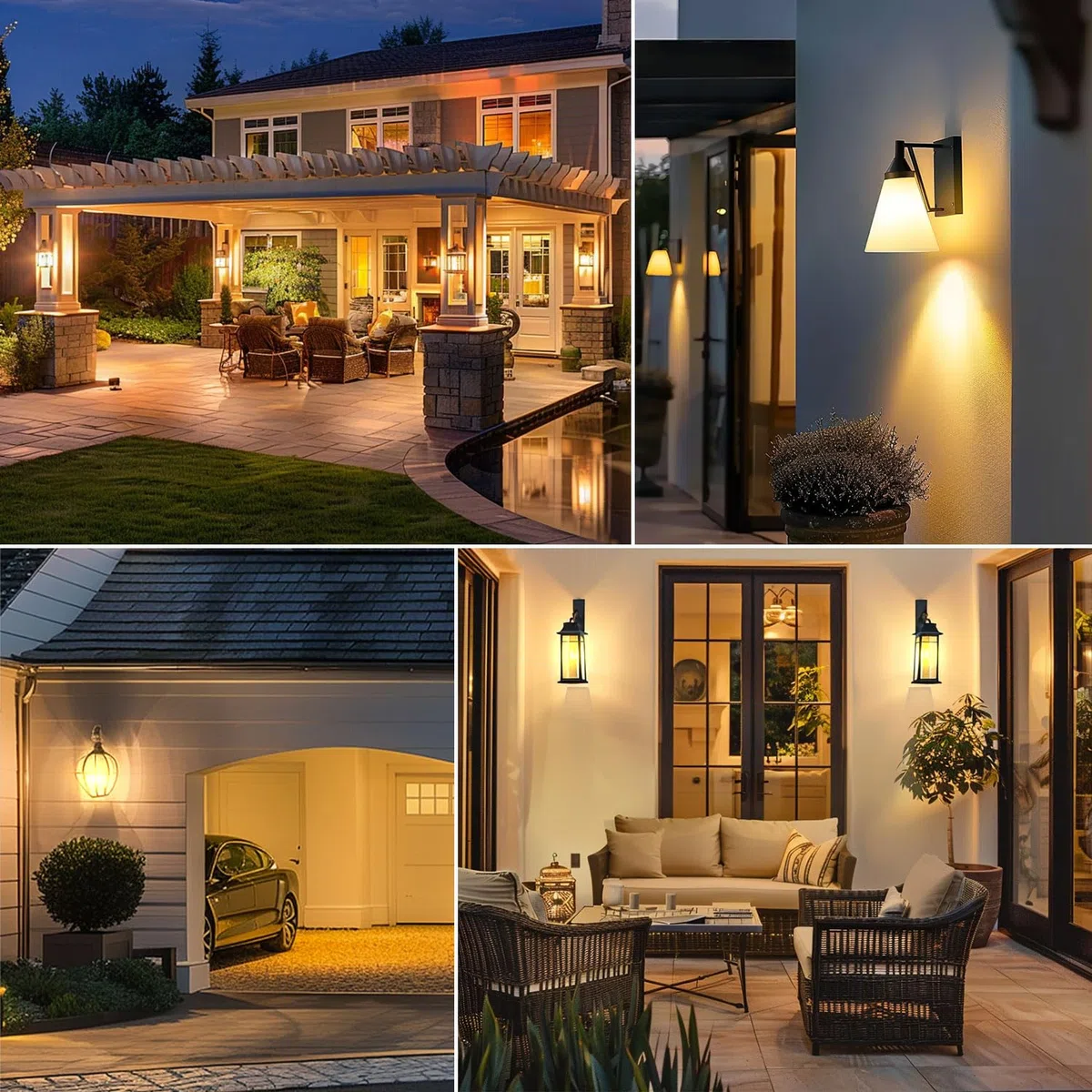 lampadina crepuscolare da esterno 11W, lampadina led e27, con sensore crepuscolare automatico, luce calda 3000K, per Veranda Giardino Porta d'ingresso Corridoio 4 pezzis