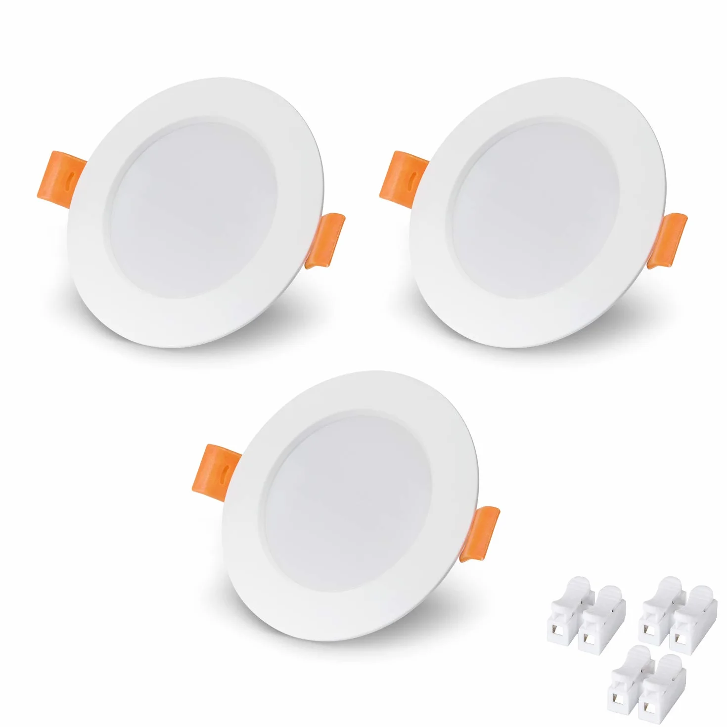 Faretti LED da Incasso, 3 X 6W Faretti Cartongesso, 430LM, 6000K Luce Bianco Freddo, Non Dimmerabile, AC 220-240V Luci da incasso, Integrati Ultrasottile Pannello Lampada, Spot LED incasso