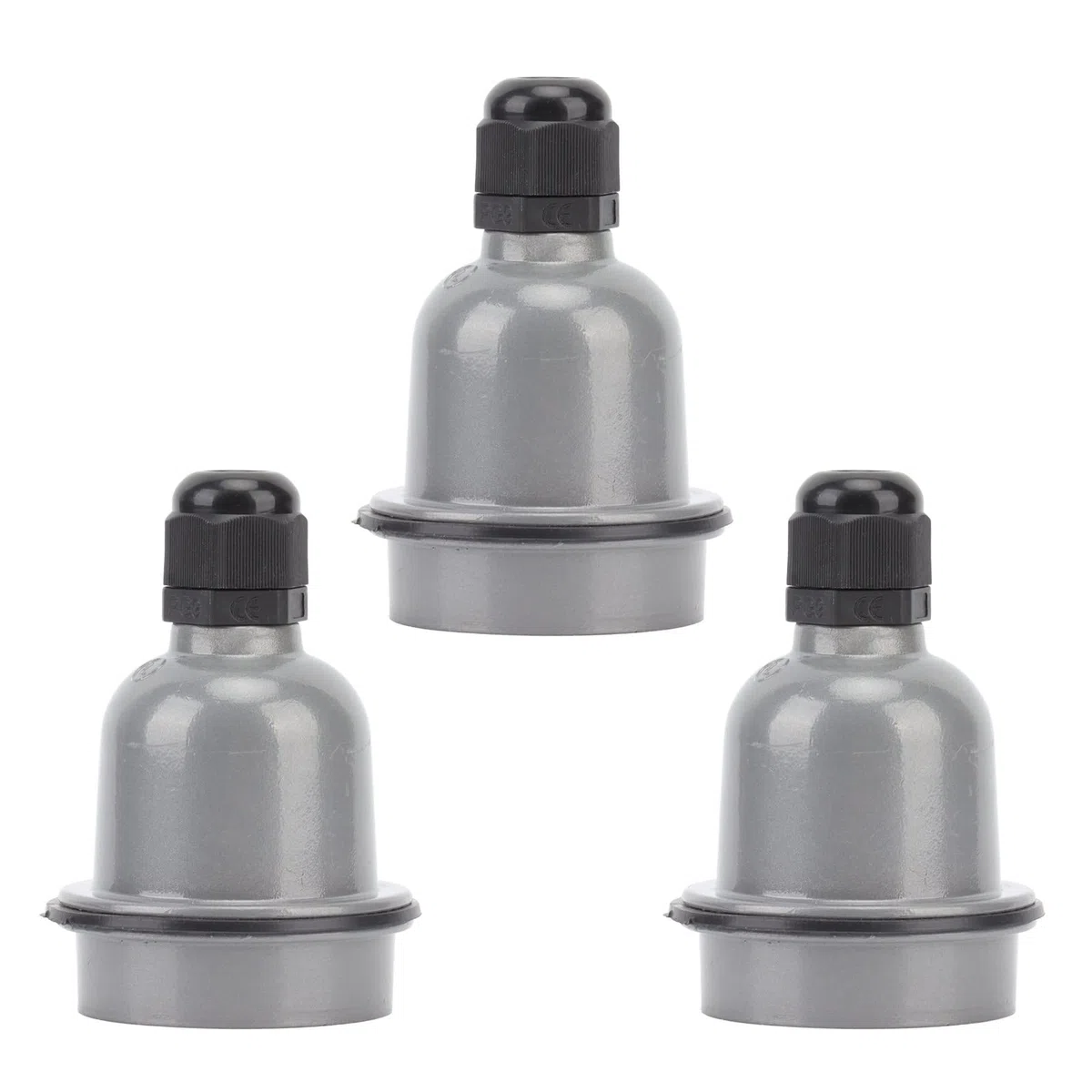 Portalampada E27 da 3 Pezzi, Impermeabile, Isolamento Termico, Guscio in Alluminio, Interfaccia E27 Standard per Il Controllo della Lampadina Isolante