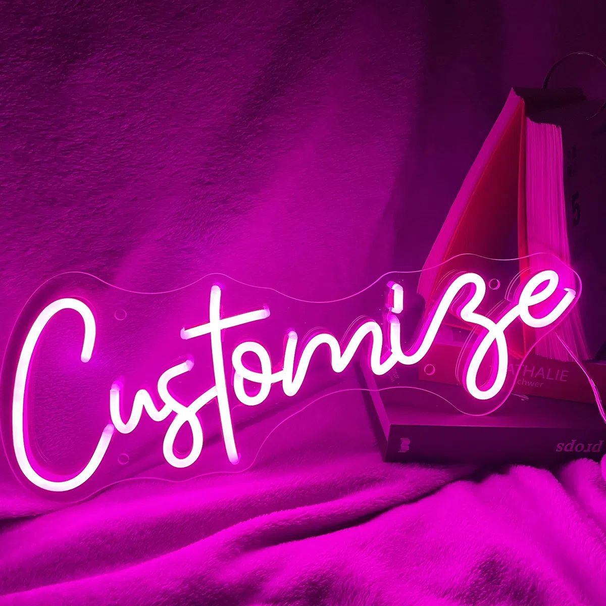 Insegna al Neon LED Neon Personalizzabile Scritte led Decorazione Parete Scritta Luminosa Personalizzata per Feste Compleanno Matrimoni Negozi Bar Luce Notturna(26-150 cm)