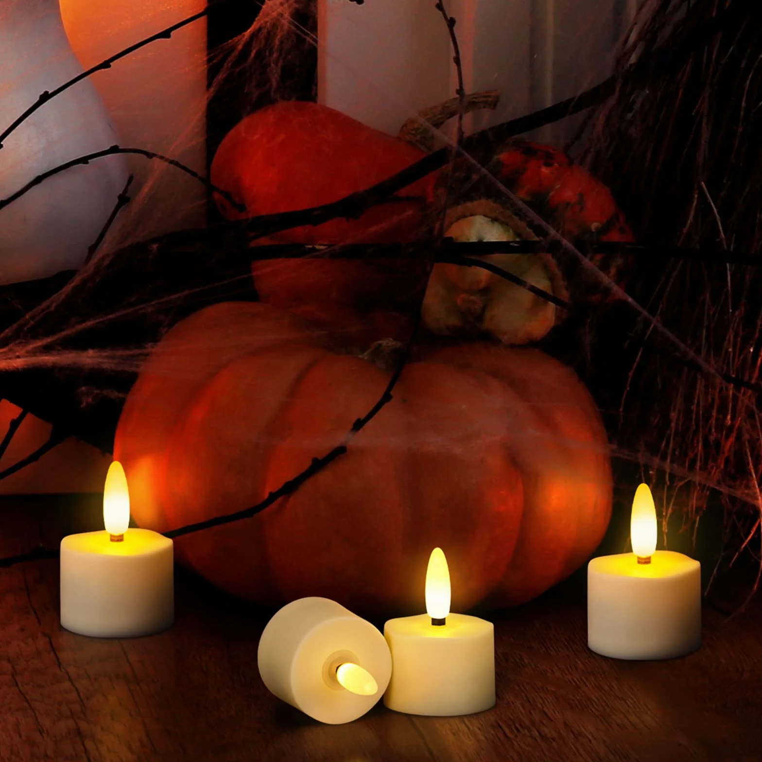 yunsheng 6 lumini a LED ricaricabili, senza fiamma, con telecomando con timer e 6 porte, cavo di ricarica USB, luce bianca calda, luce tremolante, Halloween, Natale, casa, matrimonio, decorazione