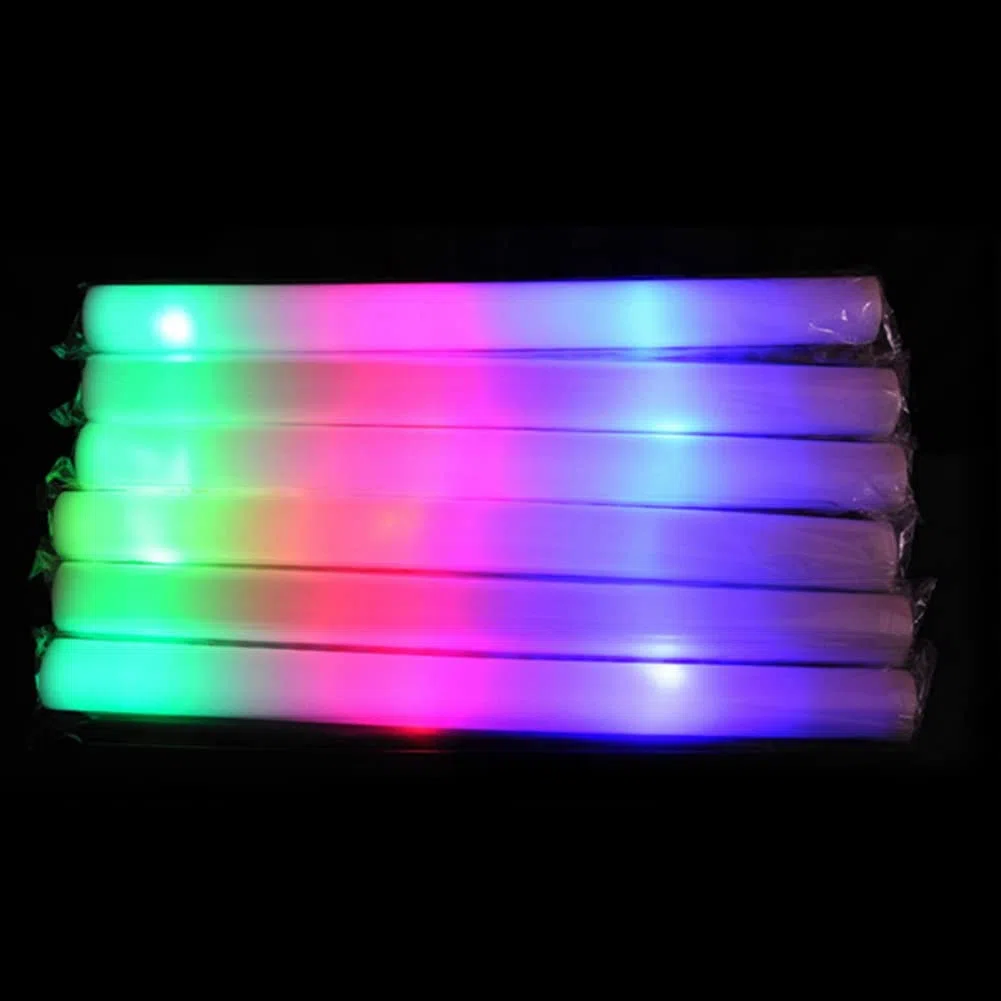 20 pezzi LED RGB LED Glow Foam Stick Cheer Tube Dark Light Birthday Supplies