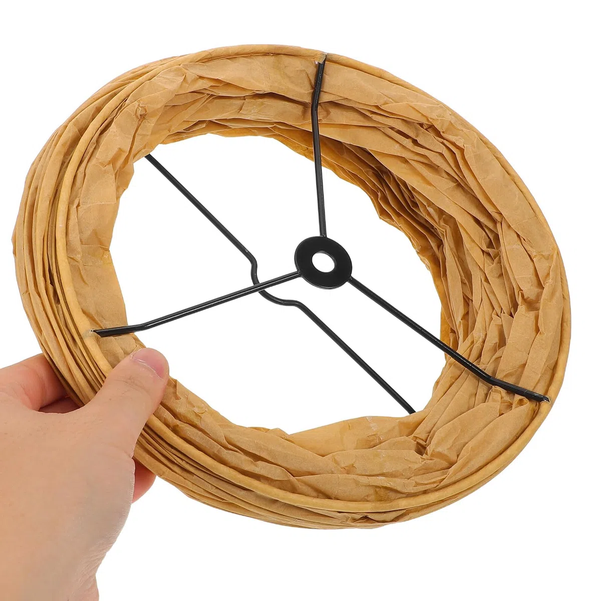Paralume per Lampada da Terra in Carta Pieghevole Stile Giapponese Colore Khaki Forma Cilindrica Soluzione Facile da Sostituire per Relax e Lettura