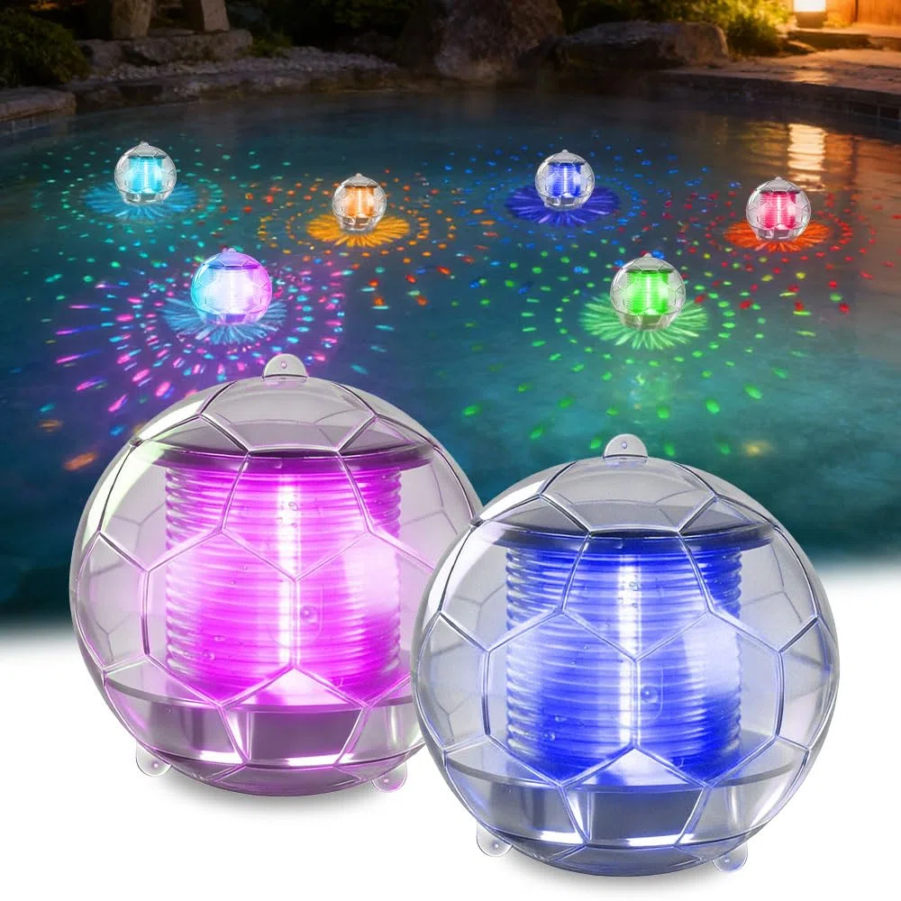 Luci per Piscina Fuori Terra Solari Galleggianti, 2 Palla Luminosa Luci Galleggianti per Piscina, Palla luci LED piscina Galleggianti Lampada a Sfera Solare per Piscine, Feste, Giardini