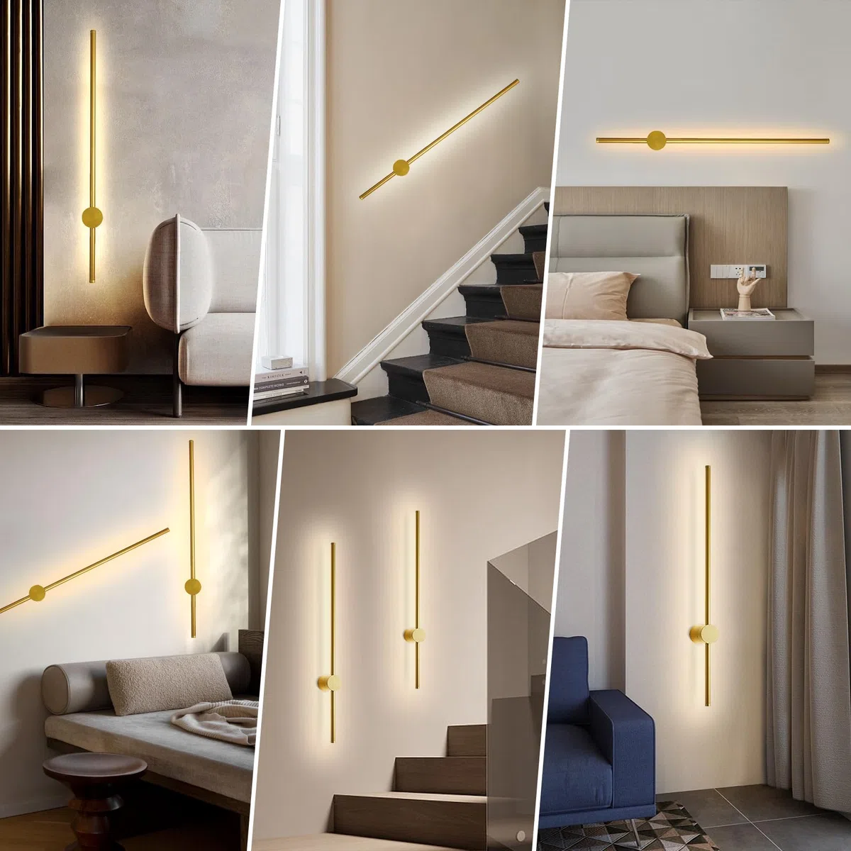 Moderna lampada da parete a LED, stile nordico, elegante illuminazione per interni, per soggiorno, camera da letto e studio, design contemporaneo per un'elegante decorazione della casa