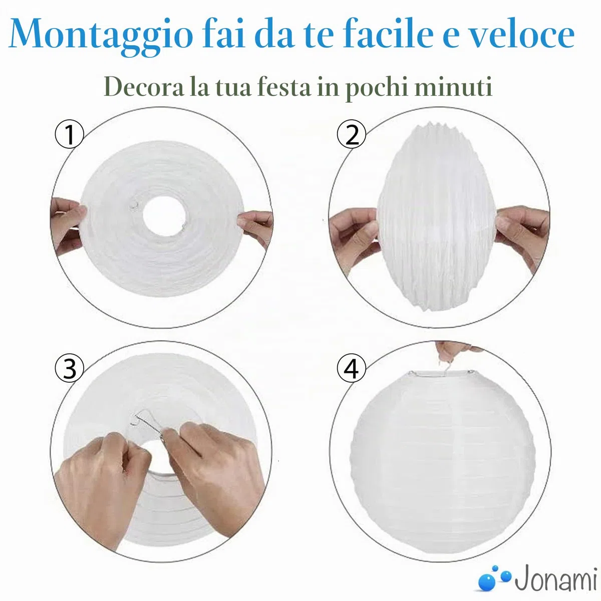 Lanterne Rotonde di Carta Bianca (Confezione da 12), Lanterna in Carta, Paralume Rotondo Decorativo per Matrimoni, Compleanni, Fidanzamenti e Feste – diverse misure da 15, 20, 25, 30 cm