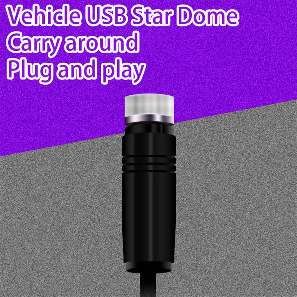Romantiche Luci Da Tetto Automatiche Usb, Decorazioni Portatili Con Proiettore Di Stelle, Luce Notturna A Stelle, Illuminazione Interna, Con Spina E Festa, Per Auto/Casa/Festa (Red-Blue)