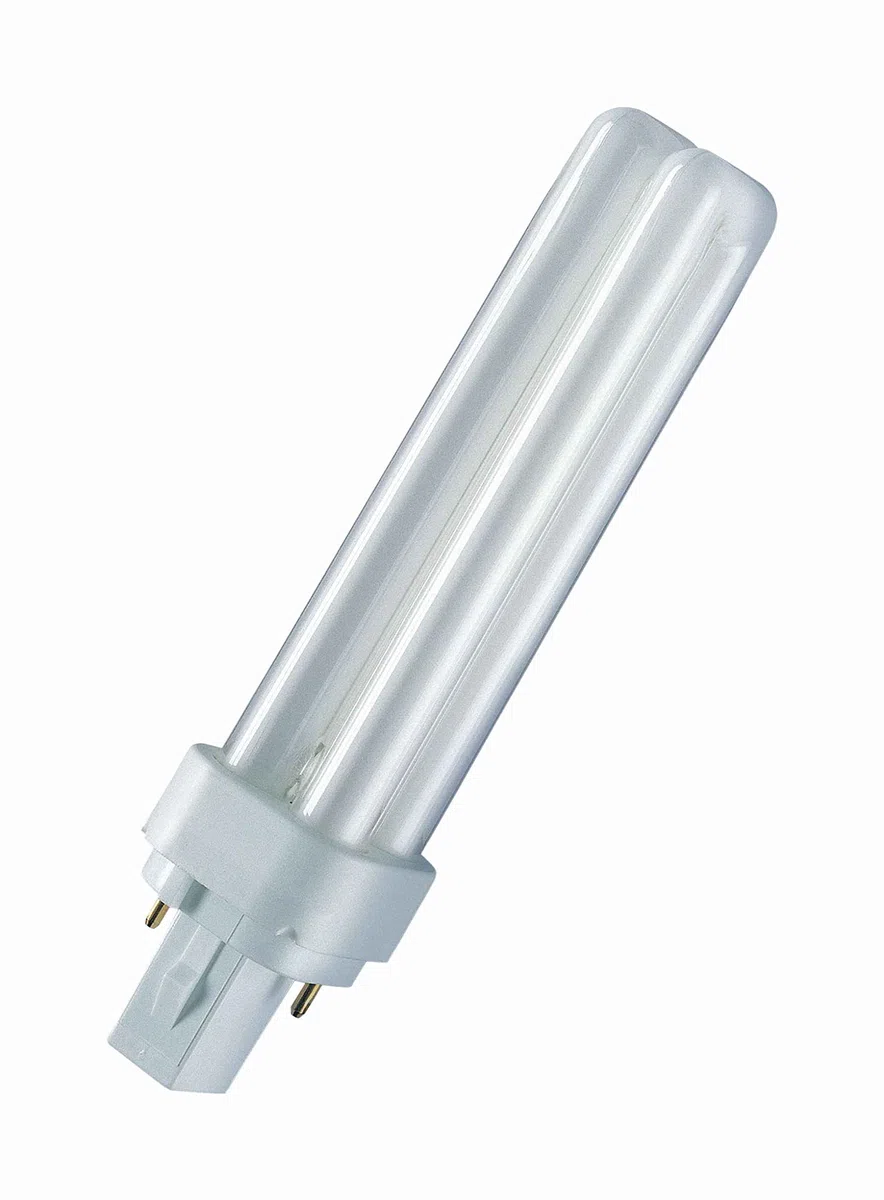 LAMPADA DULUX D G24-d2 OSRAM 18W LUCE CALDA 2700K 827