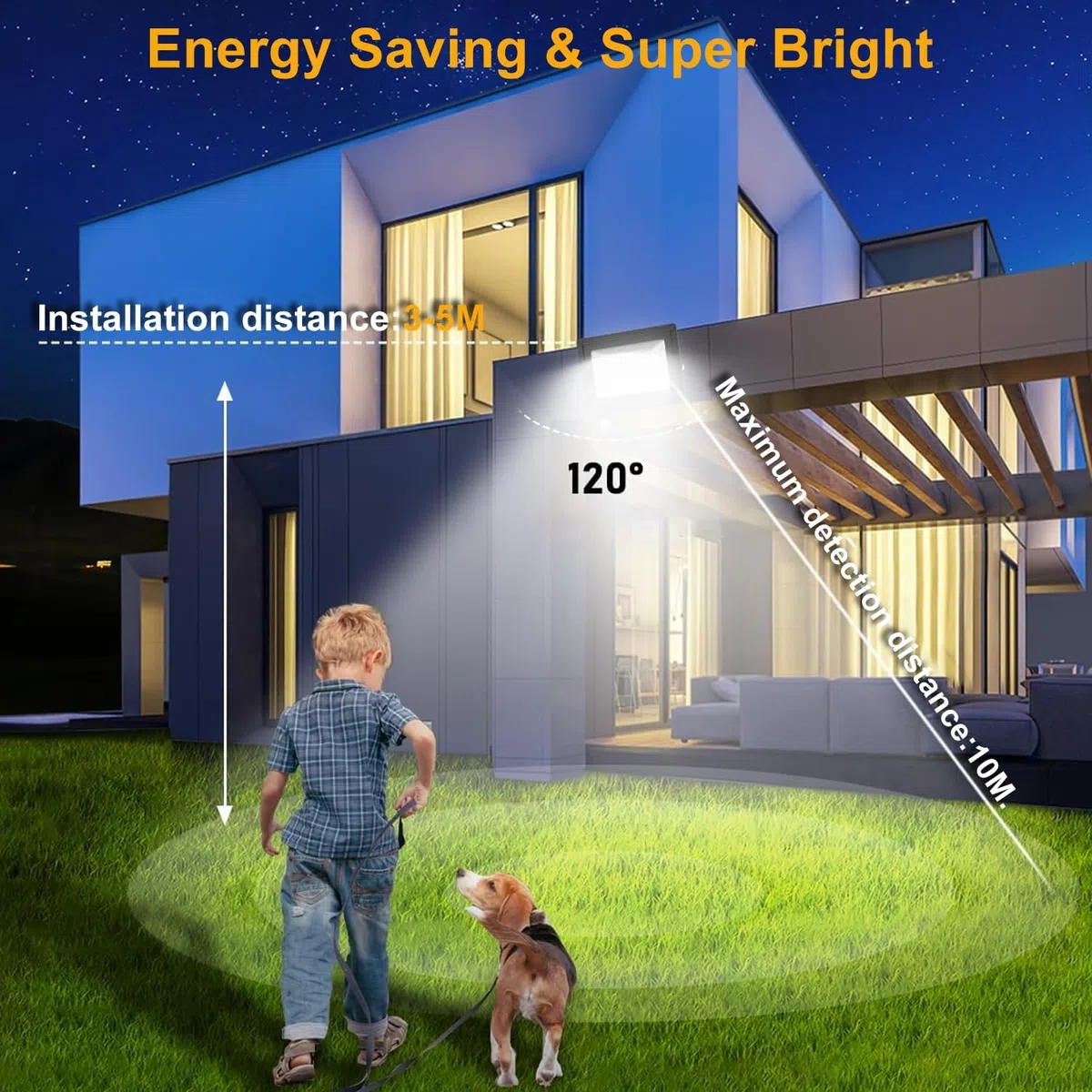 CREATESTAR Faretto Led da Esterno con Sensore di Movimento 30W, 3000LM Faretti Led Esterni IP66 Impermeabile 6500K Luce Bianca Fredda per magazzino giardino garage campo sportivo