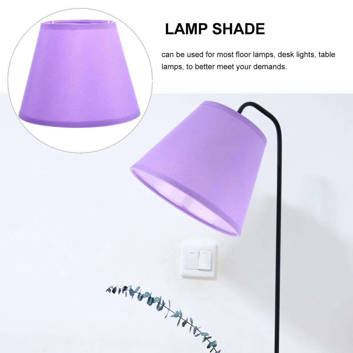 Alipis Paralume Di Stoffa Sostituzione Lampadario Lampada Da Comodino Sostituzione Paralume In Tessuto Per Lampada Da Parete E27 Decorazione Della Casa Della Fattoria Viola（17 * 17 * 12.5）