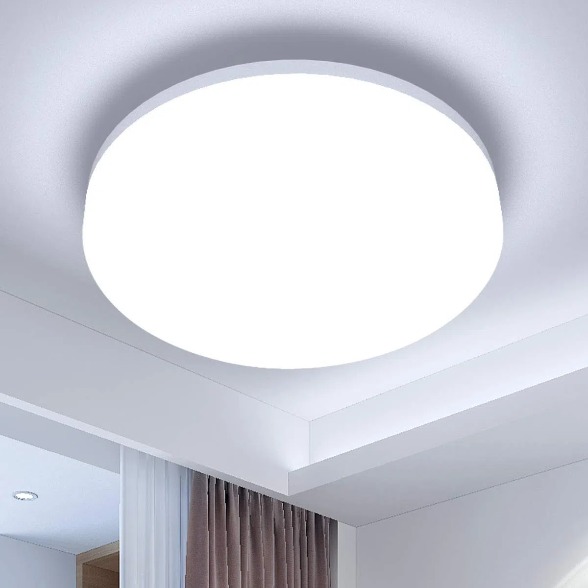LE Plafoniera LED Dimmerabile 24W 2100lm, Ø 33cm, Lampada da Soffitto Bianco Diurno 5000K, Lampada da Bagno Impermeabile IP54, Lampade Ideali per Camera da Letto Balcone Bagno Cucina Ufficio Studio