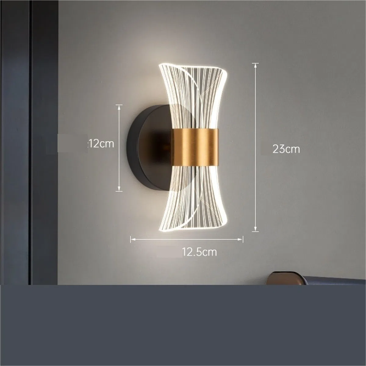 Applique da parete moderna per camera da letto, lampada da comodino, squisita illuminazione per soggiorno, scale, corridoio e ingresso, elegante illuminazione