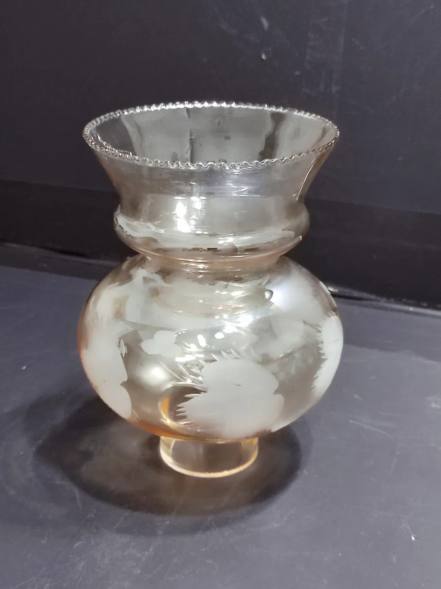 Boccia di vetro (348) per Lampadario Lume Lampada Paralume Glass Bowl Ø Foro 5,5 cm