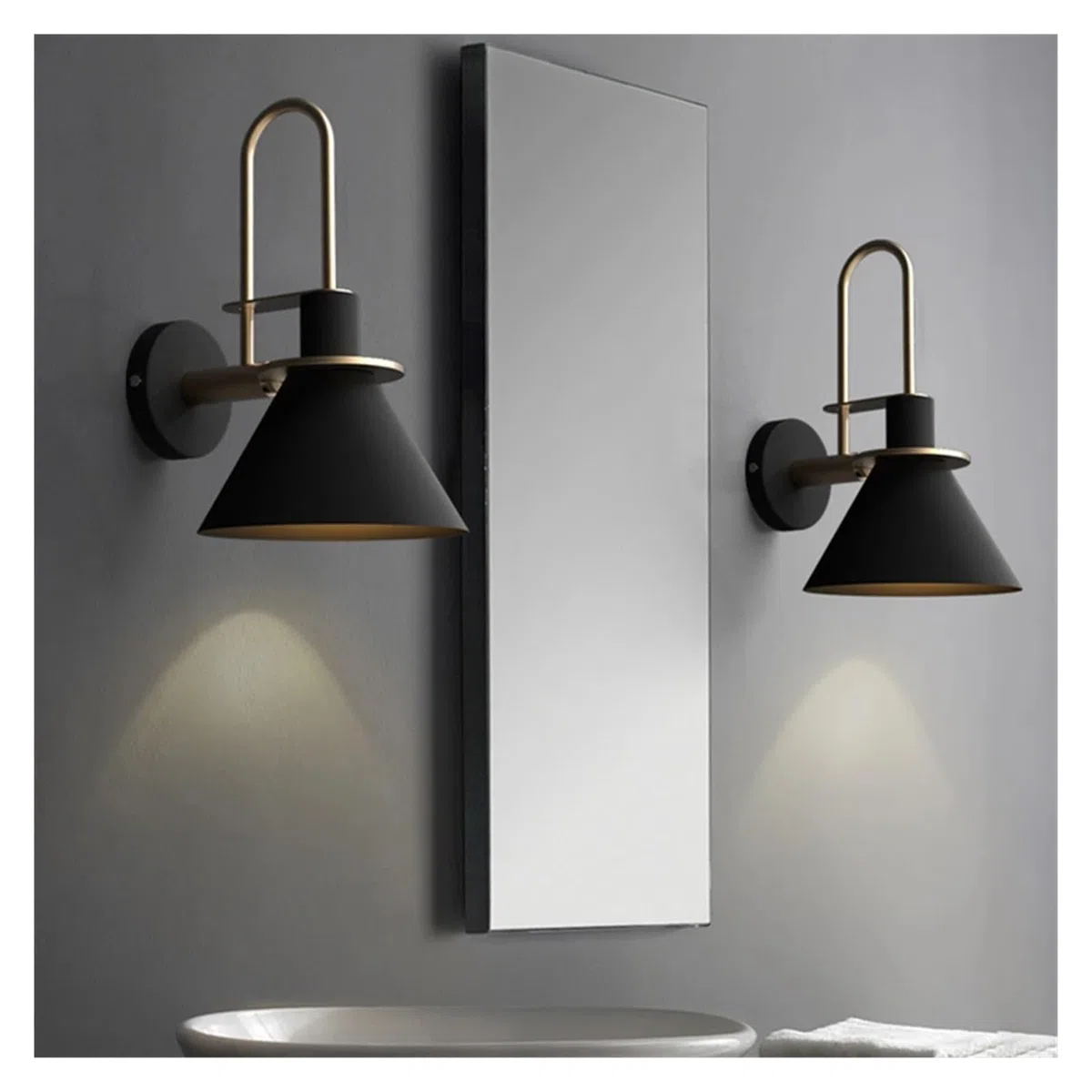 Lampade da Parete per Camera da Letto, lampade industriali E27 in Ferro per Soggiorno, Camera da Letto, Illuminazione nordica da Comodino, apparecchi per Il Bagno, specchi, luci AE