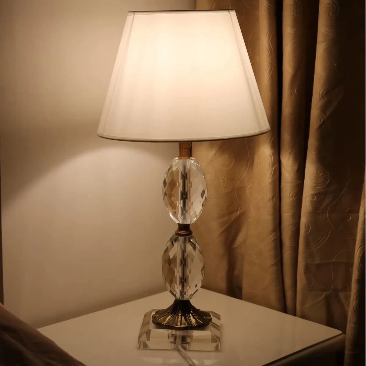 Sinta Paralume Tessuto Coolie Moderno Rilancio Lampada da tavolo E14/E27 Lampada da comodino Lampada da parete Paralume, Ø10.2"/26cm,Bianco