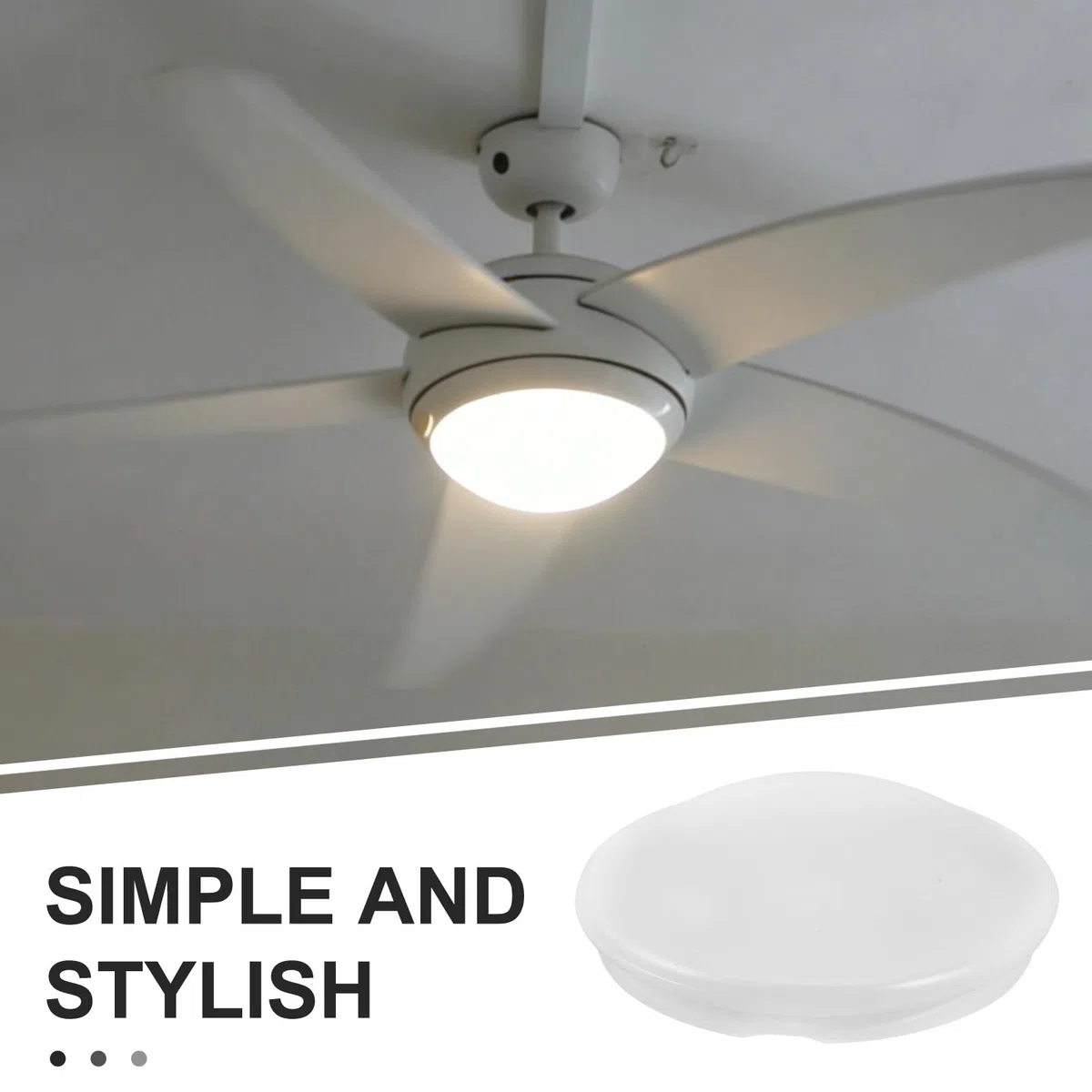 Paralume a Cupola in Acrilico per Ventilatore da Soffitto, Diametro 19 Cm, Copertura di Ricambio Resistente per Lampada Ventilatore, per Ufficio e Camera da Letto