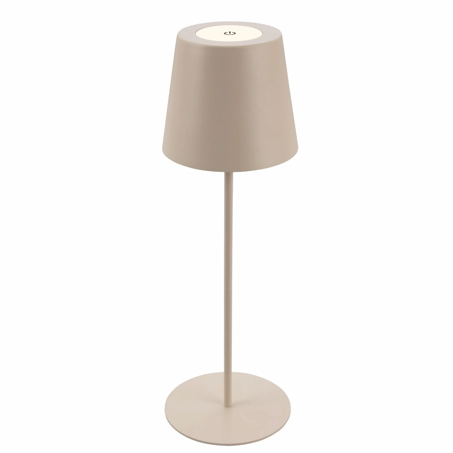 BRILONER - Lampada da tavolo LED senza fili con touch, dimmerabile a passi, regolabile in altezza, lampada da comodino, lettura, campeggio, ricaricabile, esterno, 36x10,5 cm, beige