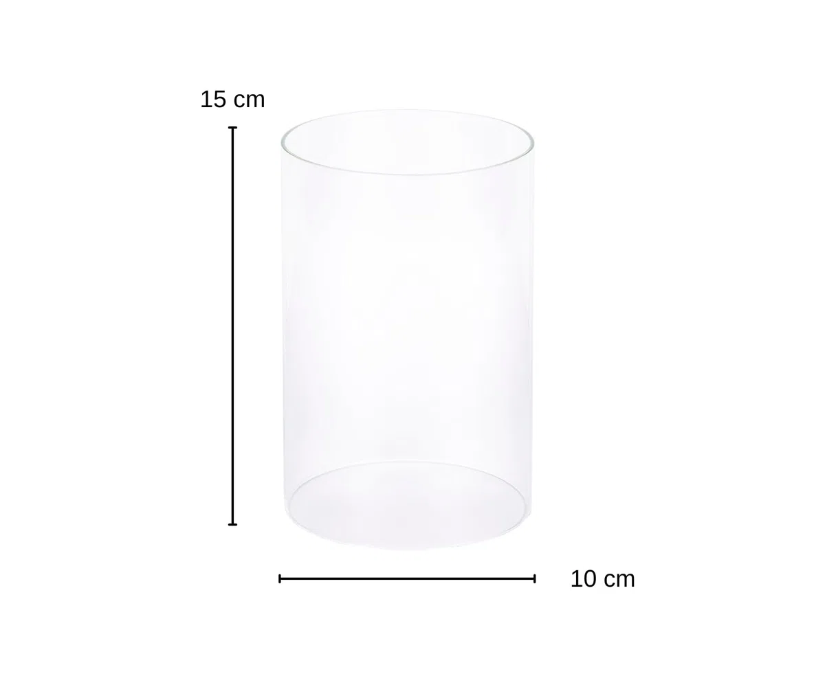 EDZARD Paralume in vetro, accessorio di ricambio per candelabri della serie Masha e Bamboo, diametro 10 cm, altezza 15 cm