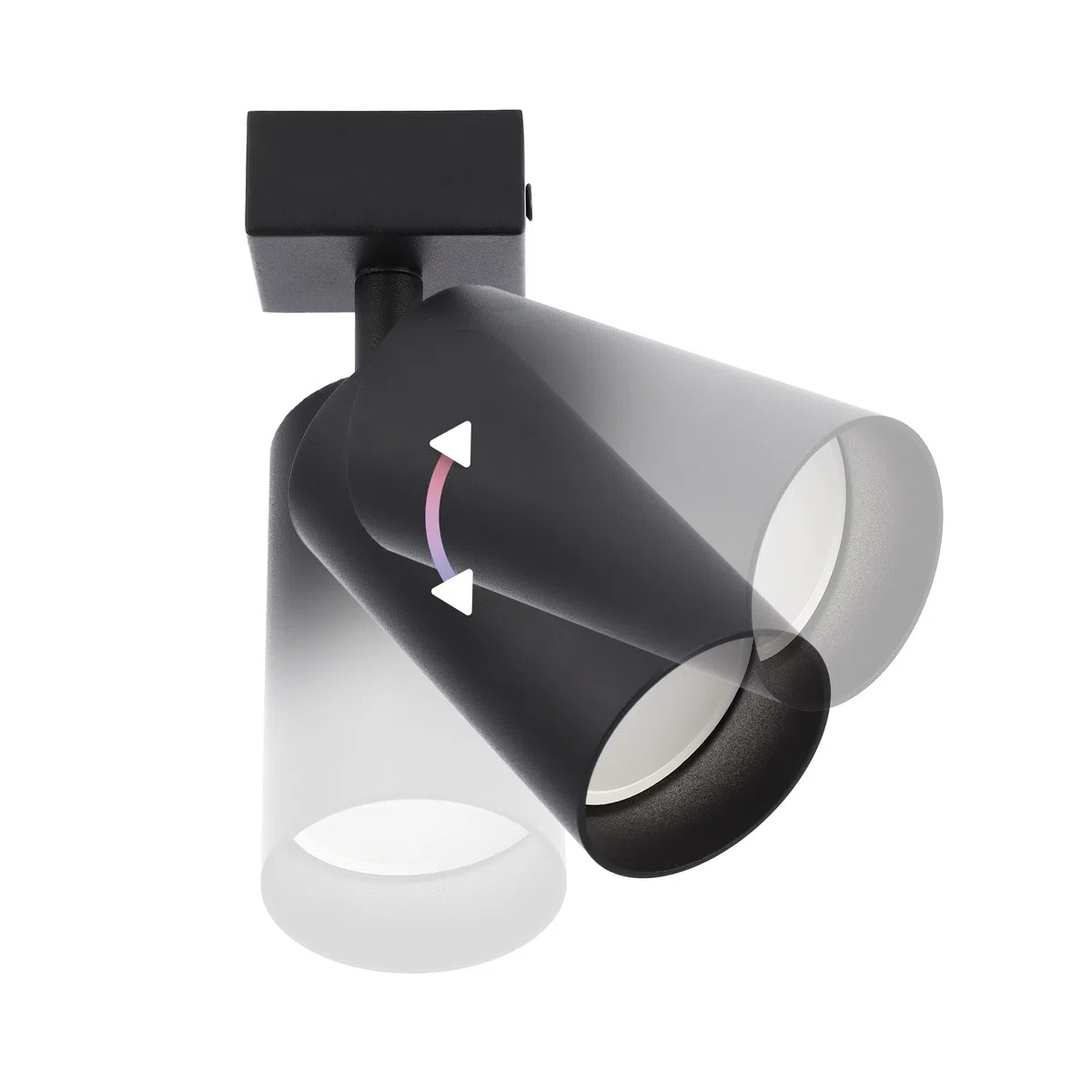 EDO Lampada Faretti da Soffitto Orientabili MALGA GU10 Nero, Faretti 1 Luce, Faretto da Parete Interno per Barra, Lampadario Moderna Plafoniera per Camera da Letto Cucina Soggiorno, Senza Lampadina