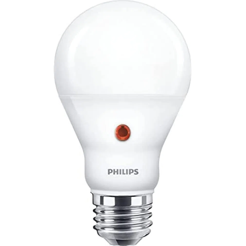 Philips LED Lampadina Goccia con Sensore Crepuscolare 60W E27, Luce Bianca Calda
