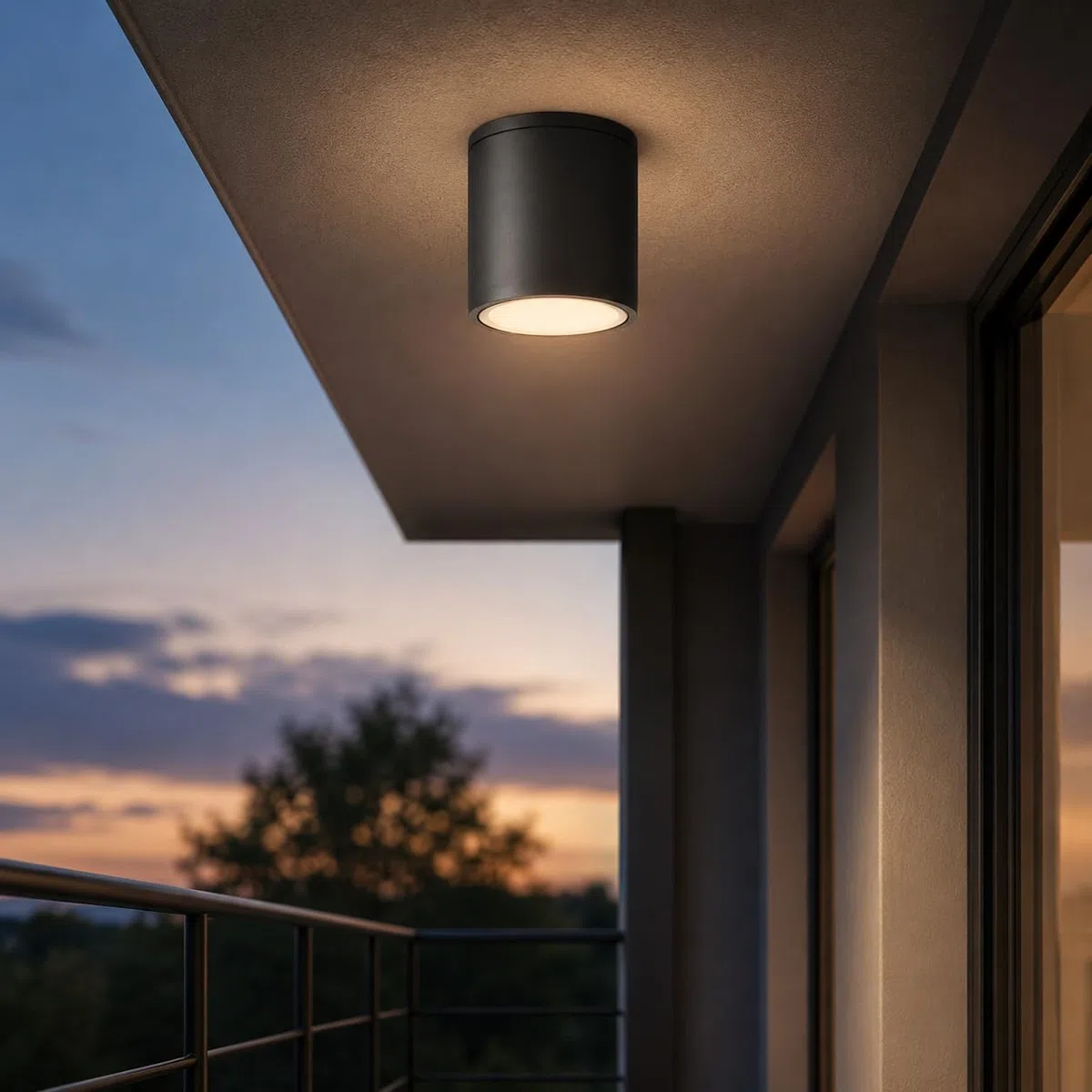 Dopa Dopastore Faretto da Soffitto con Attacco GU10 Cilindro Spot dal Design Moderno in Alluminio Portalampada IP54 Per Esterni Interni (Nero)