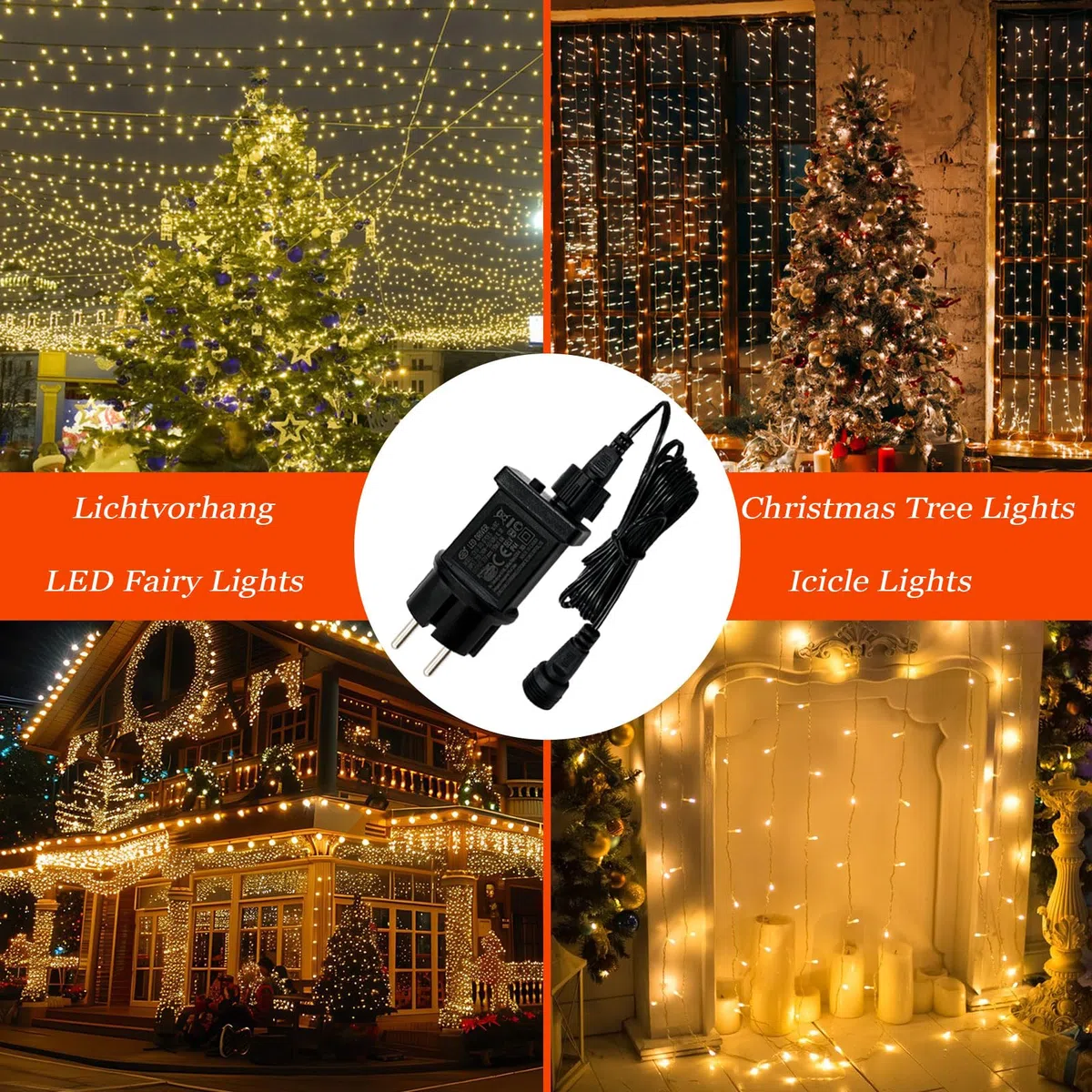 31V 6W LED Power Supply, con Cavo di Estensione IP44 LED Transformer Driver per Adattatore a Bassa Tensione per Luci di Natale, Luci Fatate
