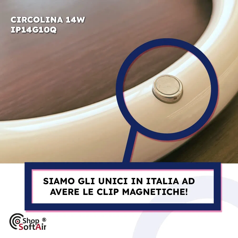 Circolina Led Consumo 14W Corrispondenza 80W diametro 21,5 cm 1300LM Lumen Luce Bianco Naturale 4000k Calda 3000k Fredda 6500k Attacco G10Q T9 (Luce Fredda 6500k)
