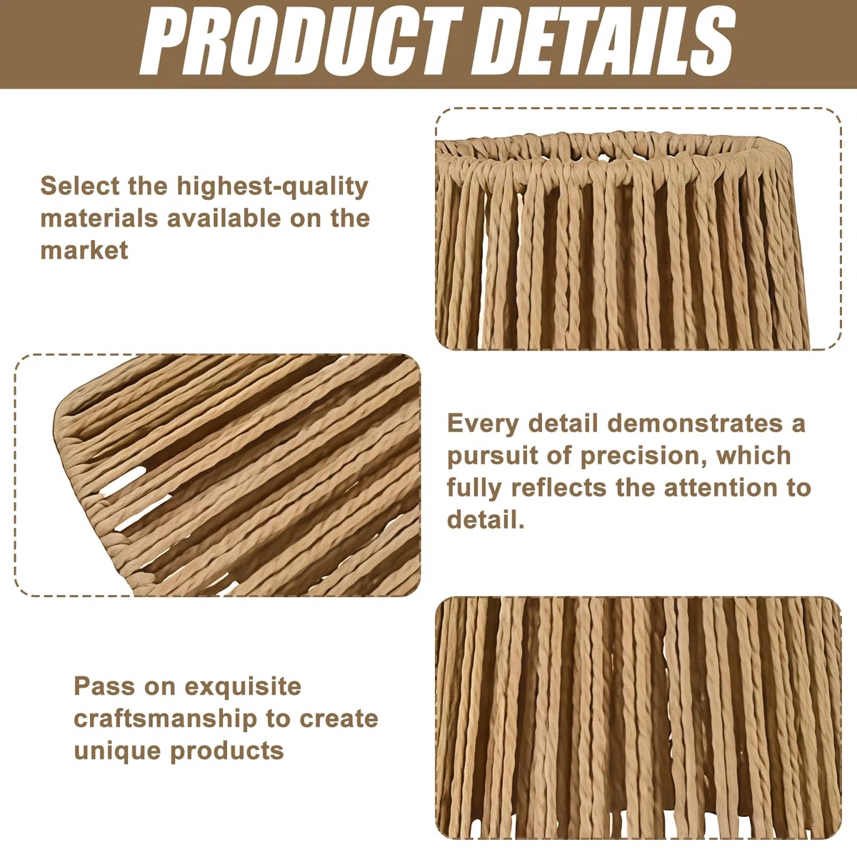 2 pezzi paralumi in rattan, stile boho, diametro 14,5 cm, altezza 14 cm, per lampada a sospensione, lampada da tavolo, lampada da terra, lampada da soffitto, lampada a specchio, paralume di ricambio