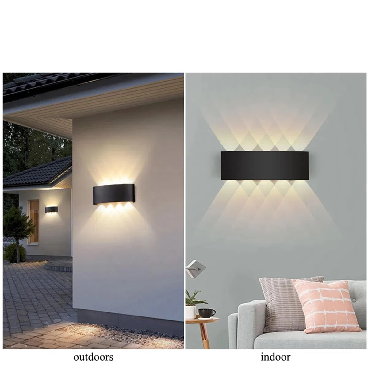 Applique LED da Parete 10W, Lampada da parete IP65 Impermeabile per Esterno e Interno, Design Moderno per Decorazioni Casa e Giardino (6000K)