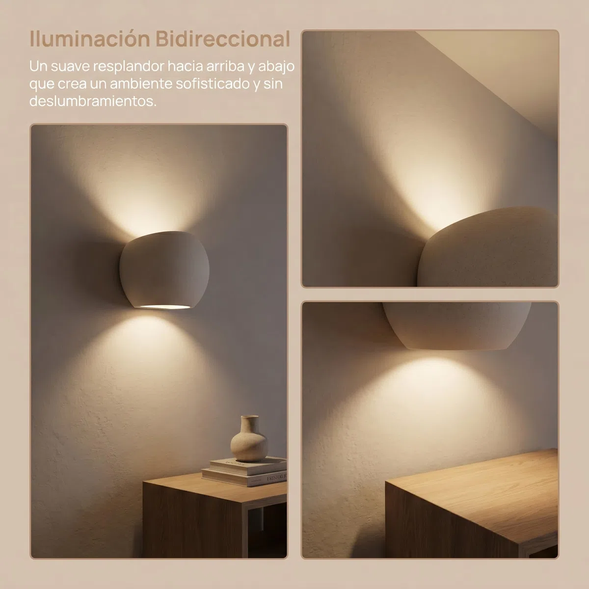 BARCELONA LED Applique da parete cemento bianco “Ball” G9 Up & Down, lampada da parete piccola moderna minimalista stile nordico, luce indiretta per soggiorno camera hotel interni