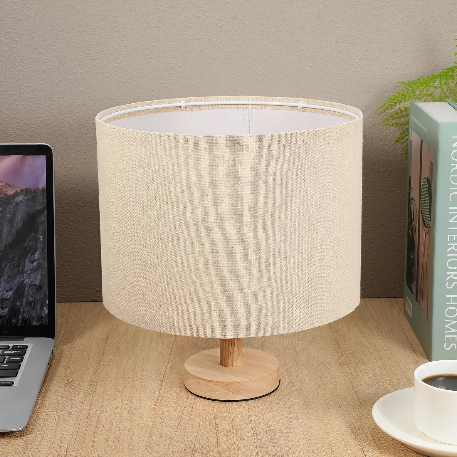 Paralumi in Lino Beige per Lampada da Terra da Tavolo Paralume Staccabile E27, Design Naturale e Funzionale per Studio e Ufficio