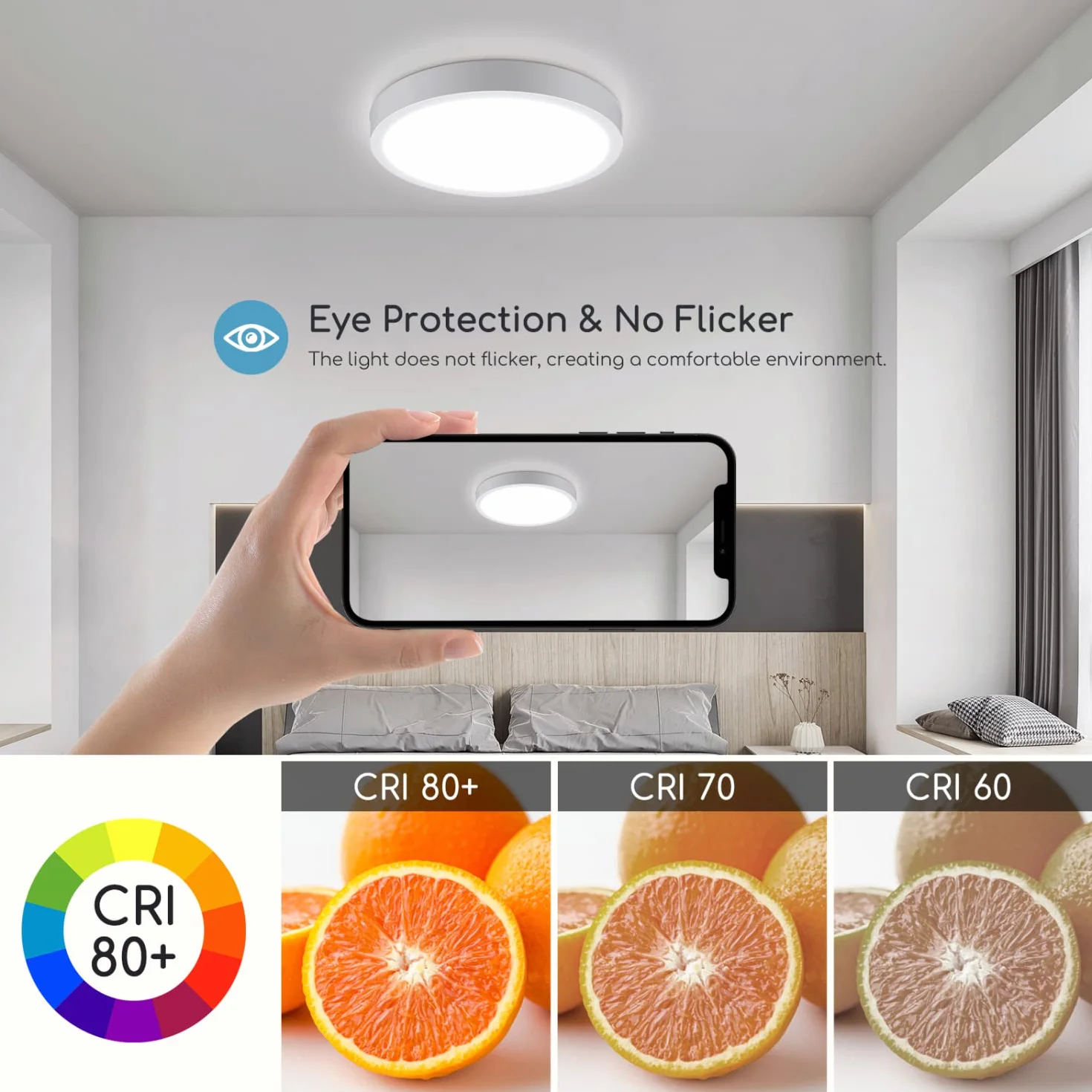 Aigostar Plafoniera LED Soffitto Moderna, 24W Equivalente a 162W, Ø28.5cm,2700LM alta luminosità, Lampada da Soffitto LED 6500K Luce bianca fredda,per Soggiorno, Camera da Letto, Cucina, Balcone